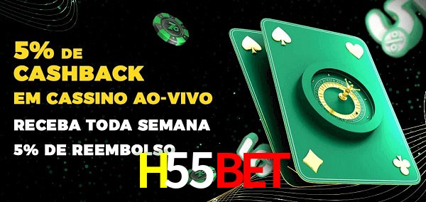 Promoções do cassino ao Vivo H55Bet